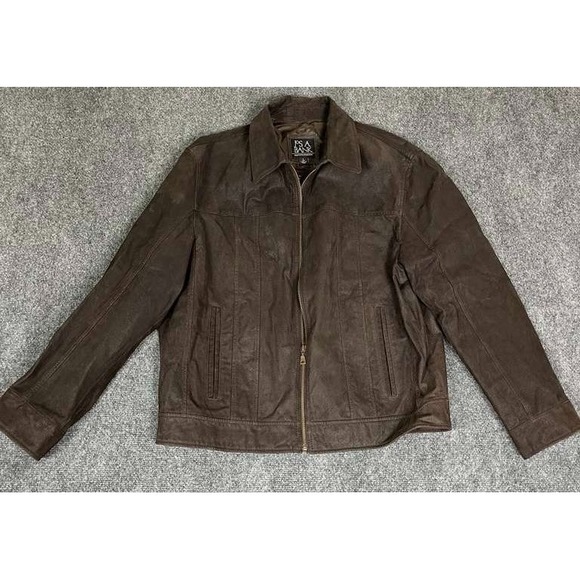 Jos. A. Bank Other - Jos A Bank Executive Collection Mens Large Brown Suede Genuine Leather Jacket